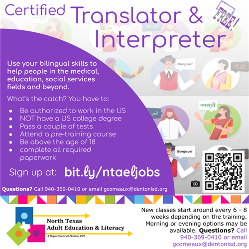 Translator and Interpreter flier